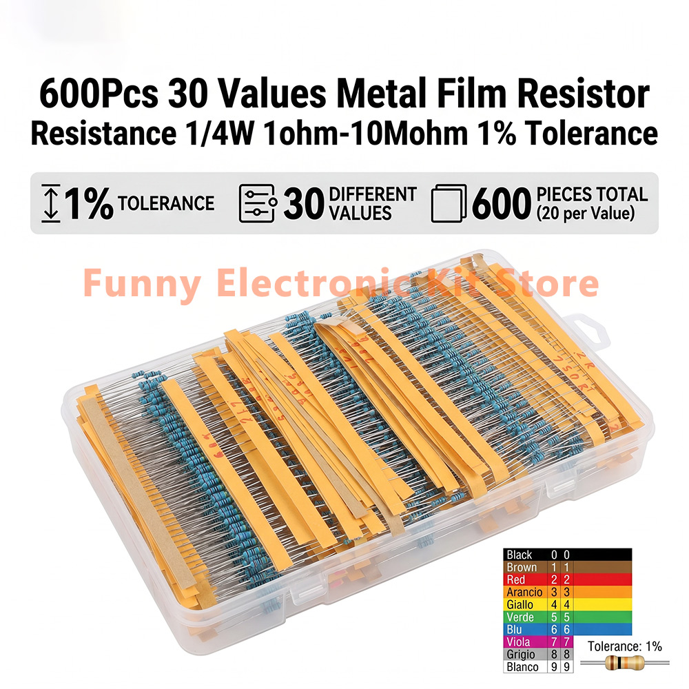Resistor Kit 1 4W - Kit de résistances à film métallique