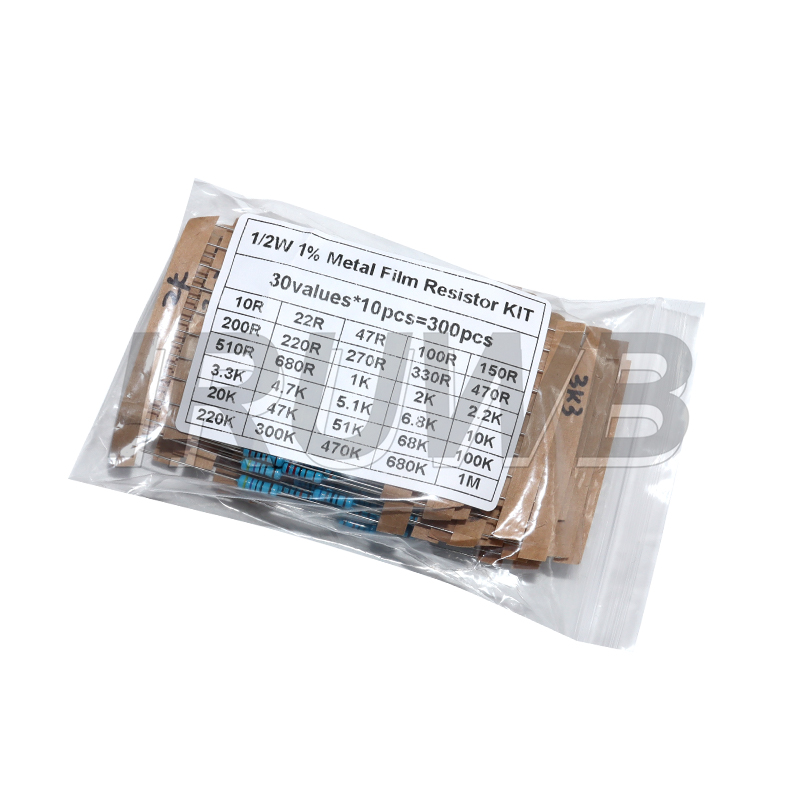Resistor Kit 1 4W - 300 pièces 1/4W 1/2W 1W ensemble