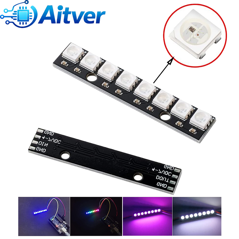 Diy Electronics Address - Module LED RGB WS2812B 8 bits,
