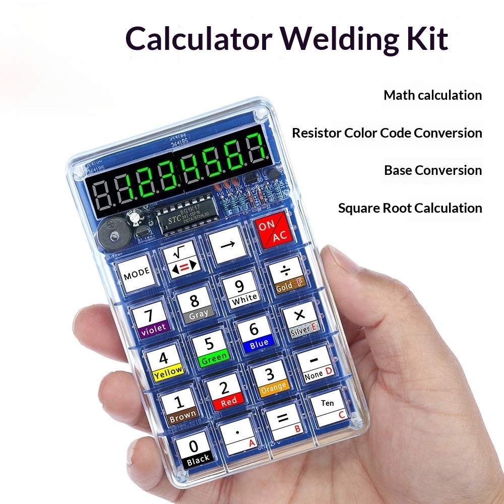 Diy Electronics Youtube - Kit de production de calculatrice, pièces