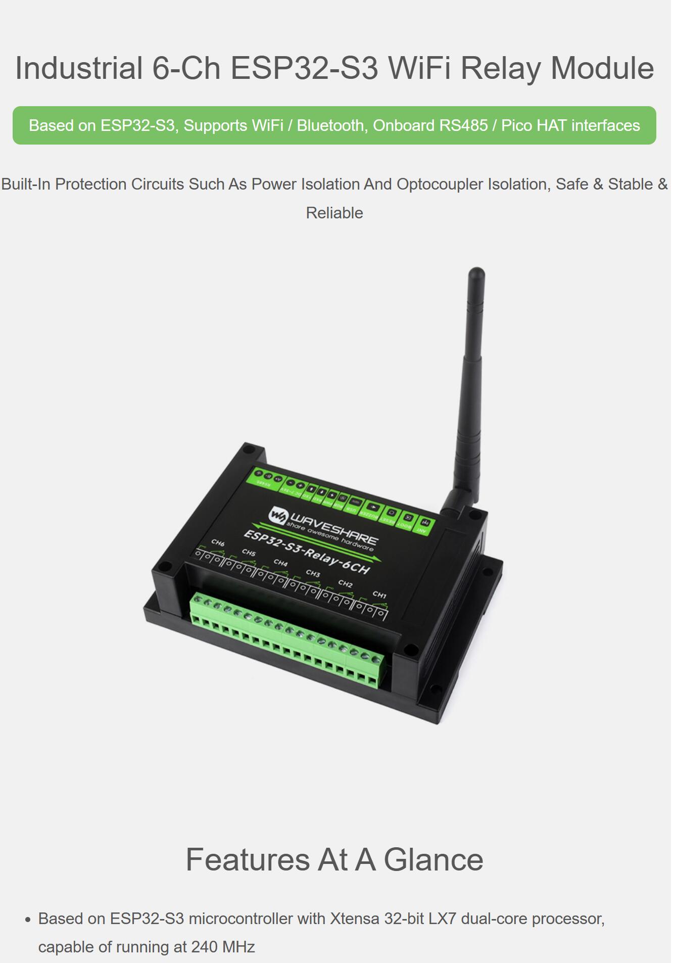 Esp32 Wifi Bluetooth - Module de relais WiFi industriel à