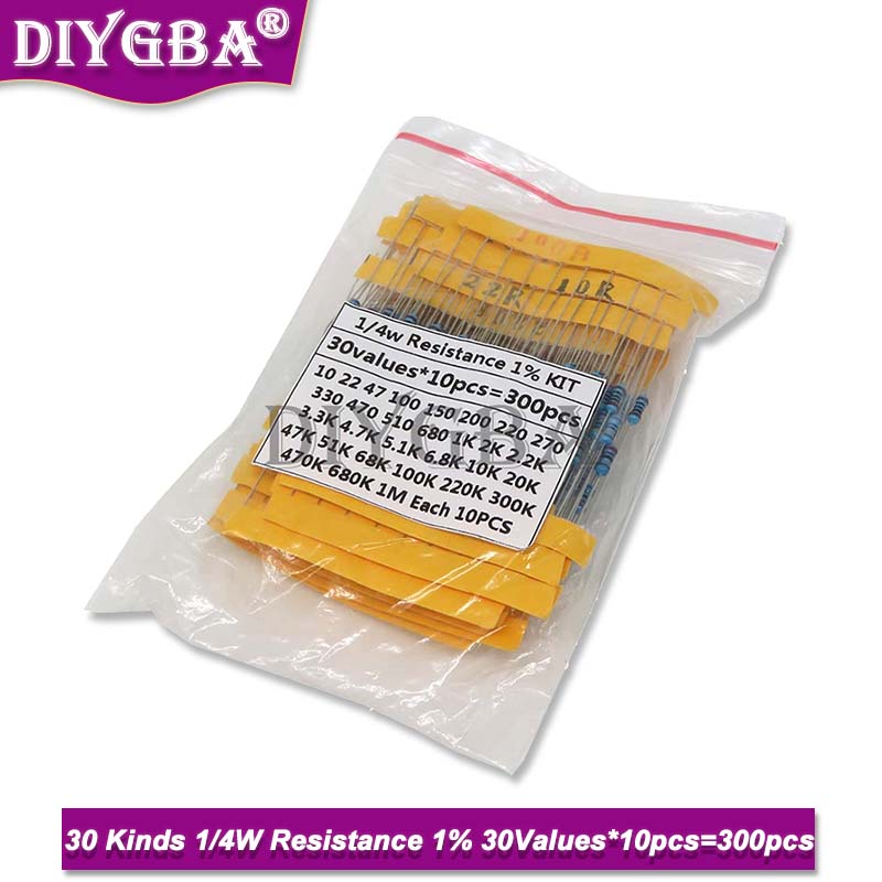 600 pièces/ensemble 30 sortes  - Resistor Kit 1 4W avis et prix
