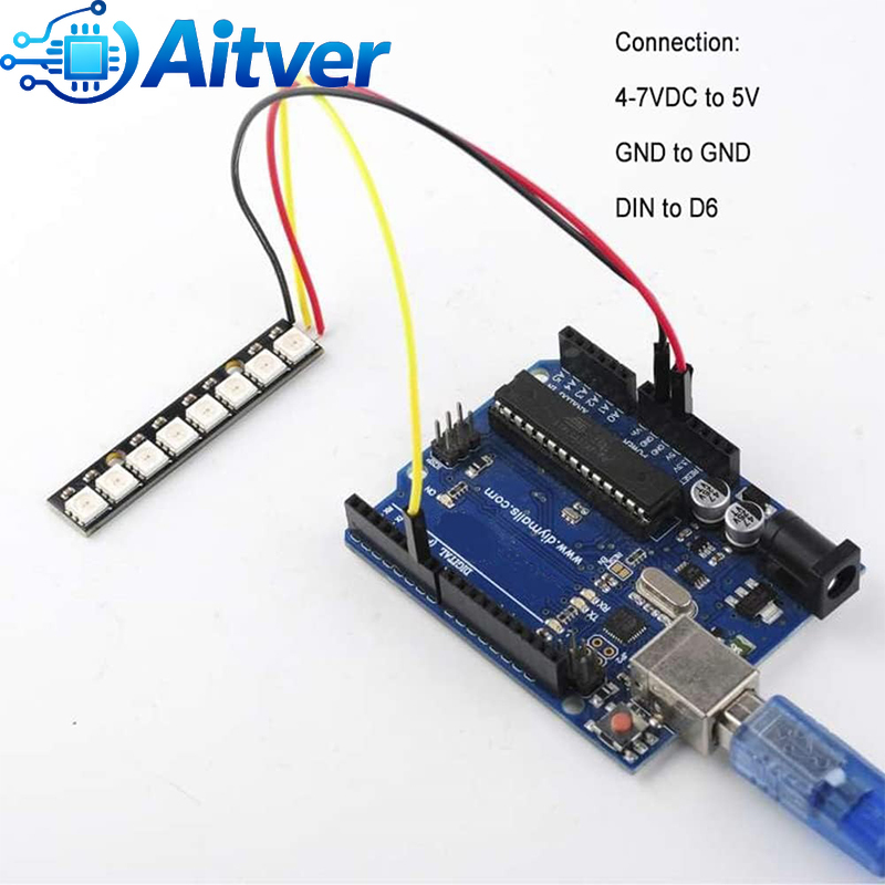 Module LED RGB WS2812B 8 bits, - Diy Electronics Address avis et prix