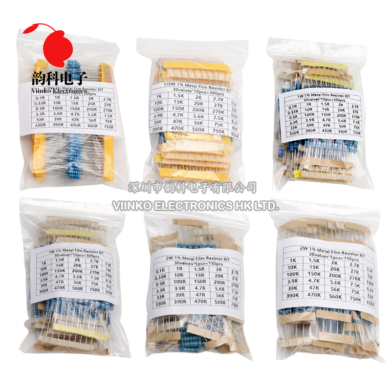 300 pièces 150 pièces 1/2W 1W  - Resistor Kit 1 4W avis et prix