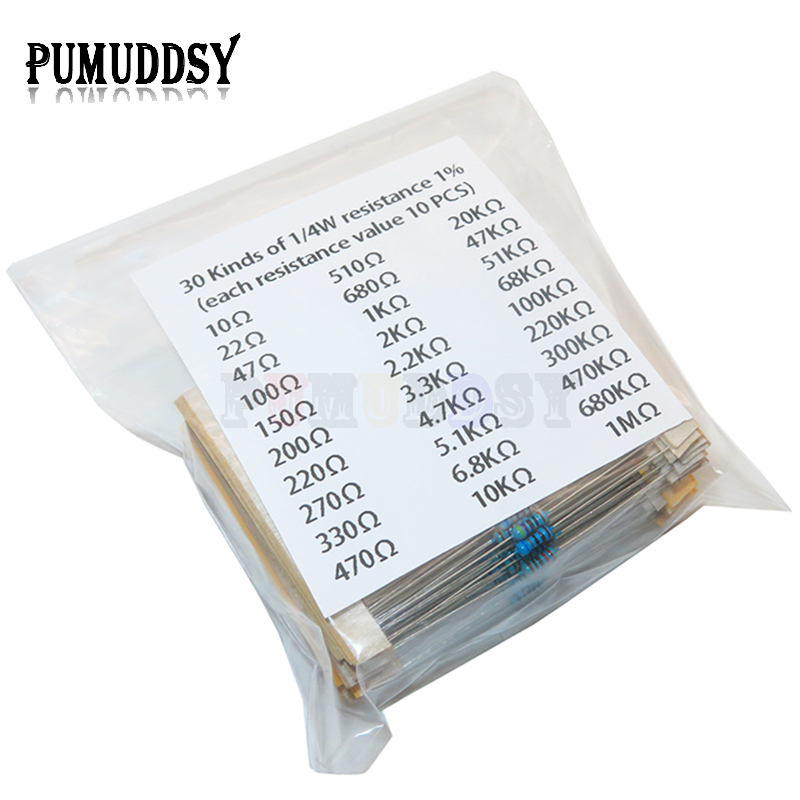 600 pièces/ensemble 30 types 1 - Resistor Kit 1 4W avis et prix